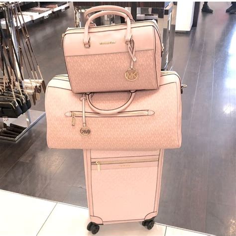 michael kors large duffle|michael kors pink suitcase.